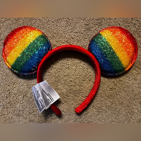 Disney Mickey Mouse Rainbow Collection Glitter Ear Headband - Picture 4 of 9